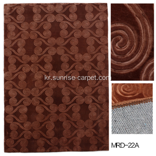엠보싱이 적용된 카펫 벽면